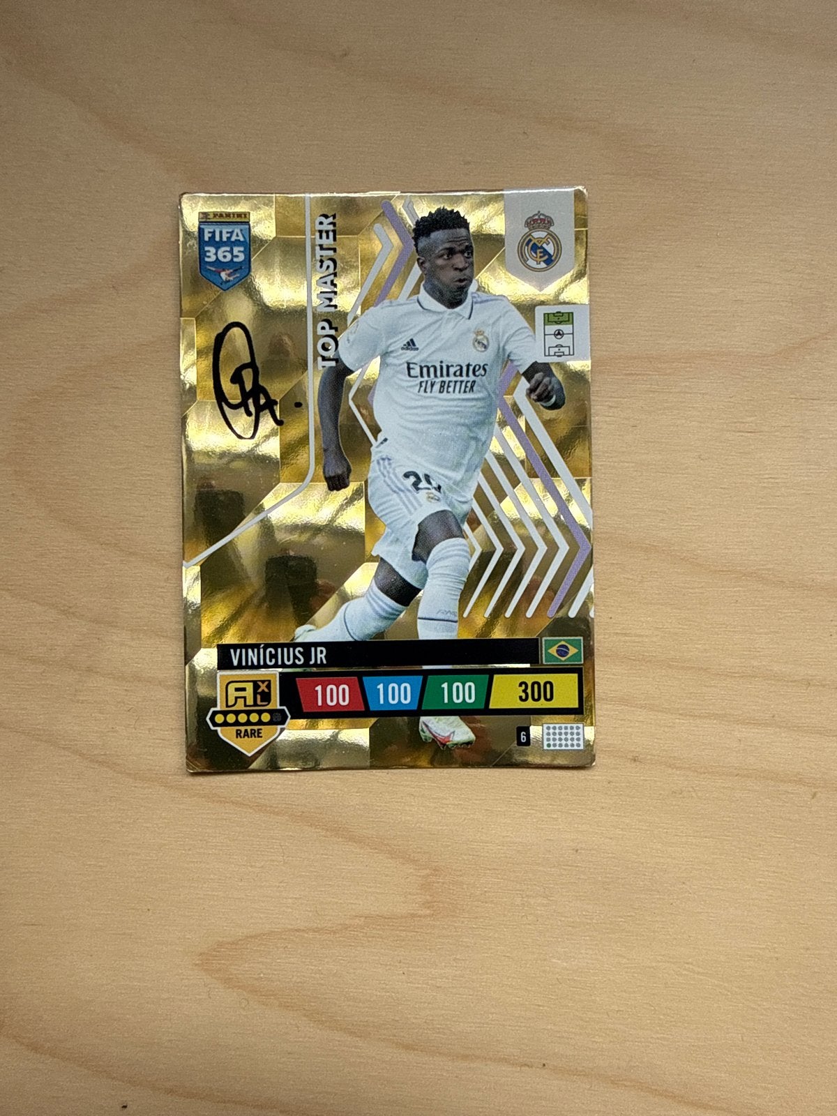 Vinicius Jr. Panini FIFA 365 Adrenalyn XL Top Master kaart, Ophalen, Zo goed als nieuw, Buitenlandse clubs, Spelerskaart