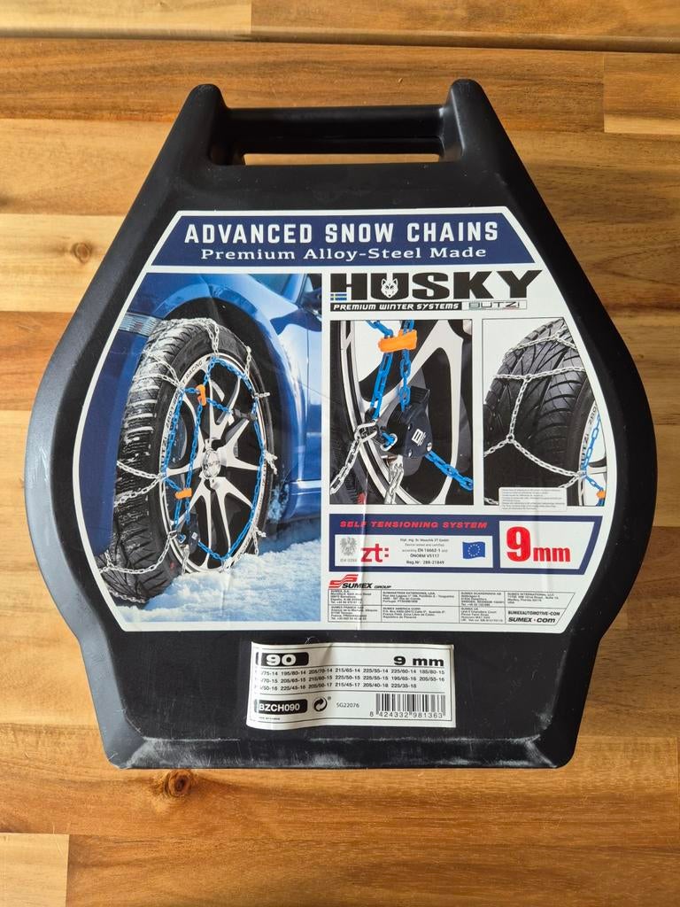 Husky Advanced Sneeuwkettingen 9mm - Maat 90, Auto diversen, Sneeuwkettingen, Ophalen of Verzenden, Zo goed als nieuw