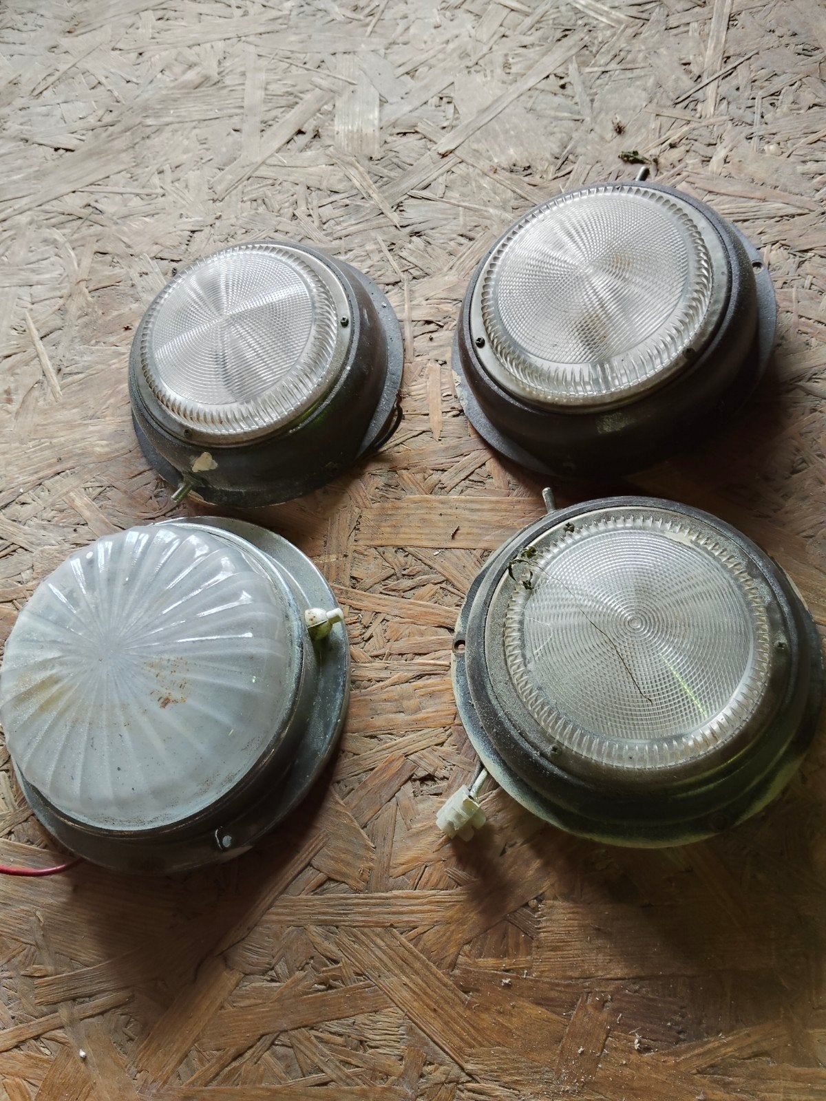 Set van 4 vintage ronde lampen voor boot, Ophalen of Verzenden
