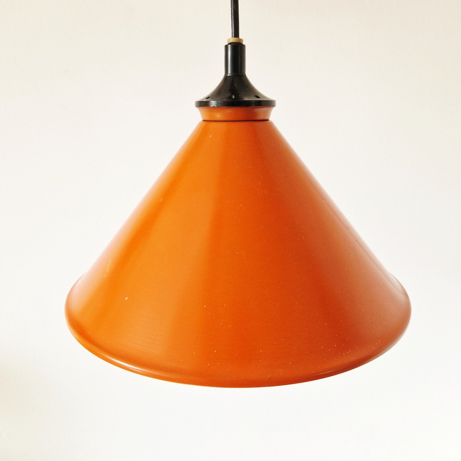 Vintage oranje hanglamp metalen hanglamp jaren 70, Ophalen of Verzenden, Huis en Inrichting