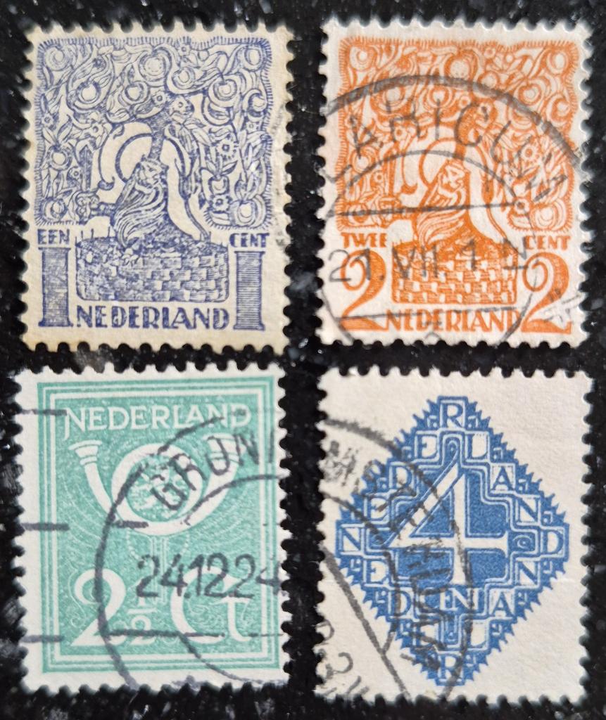 POSTZEGELS NEDERLAND 1923 GESTEMPELD, Verzenden, T/m 1940, Gestempeld