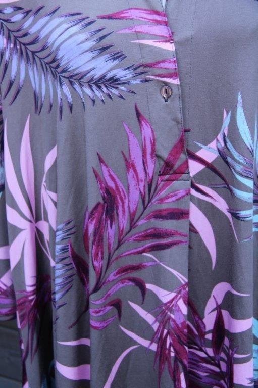 Jurk kaki/ roze Magna mt 56/58 Vaste prijs, Kleding | Dames, Jurk, Ophalen of Verzenden, Groen, Magna