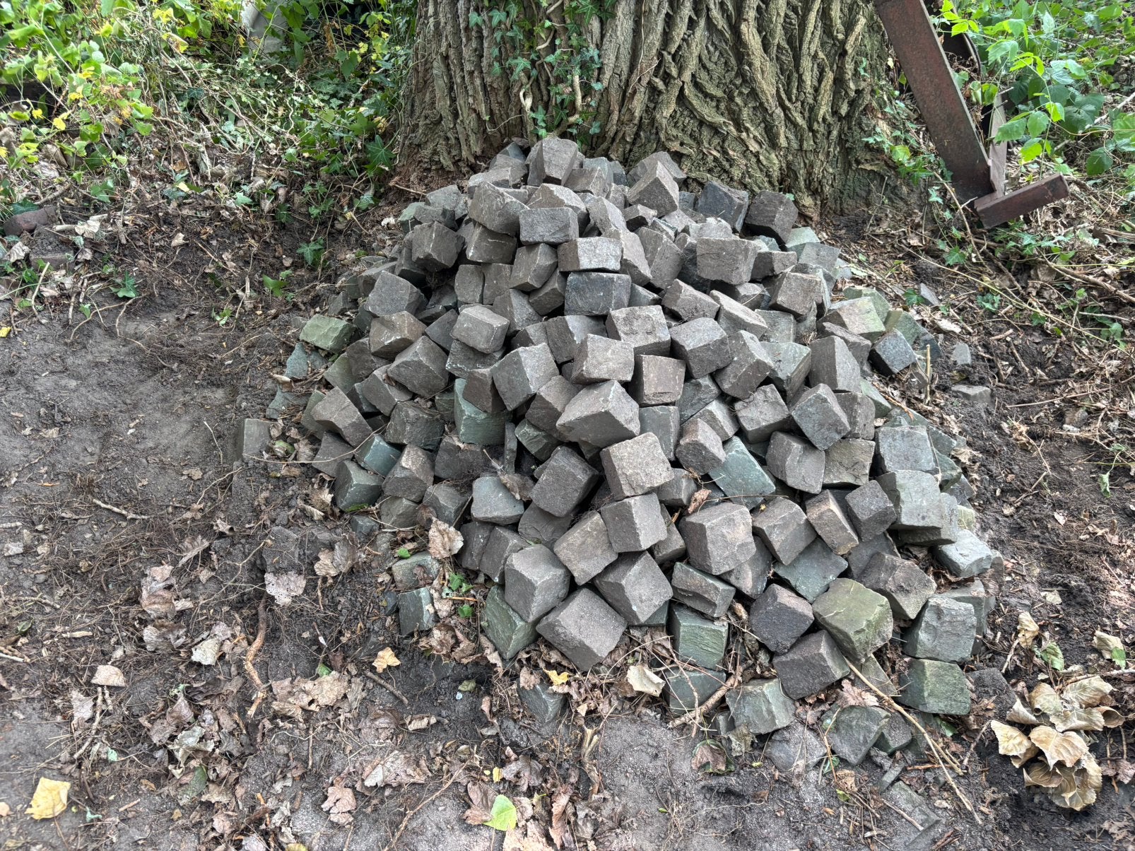 Portugees graniet keitjes ca. 3 m2 GRATIS, Ophalen, Gebruikt, Graniet, Kei