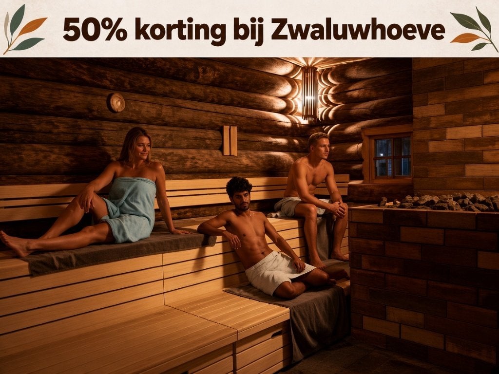 50% voordeel / kortingsbon voor Wellnessresort Zwaluwhoeve, Eén persoon, Kortingsbon, Spa of Sauna