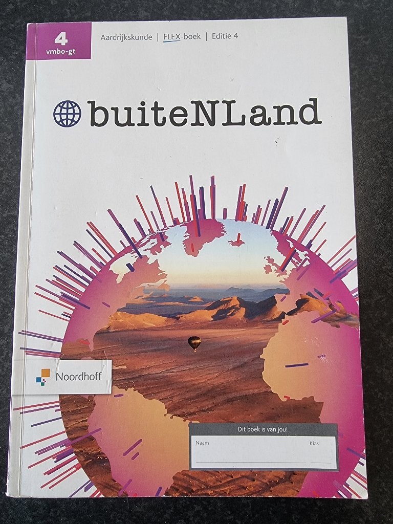 buiteNLand 4 vmbo-gt Flex boek, Boeken, Ophalen of Verzenden, Gelezen, VMBO, Aardrijkskunde