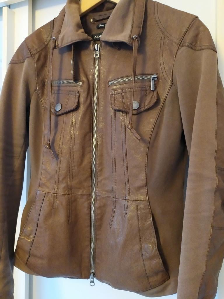 Arma dames slim fit echt leren jasje, Maat 38/40 (M), Bruin, Arma, Ophalen of Verzenden