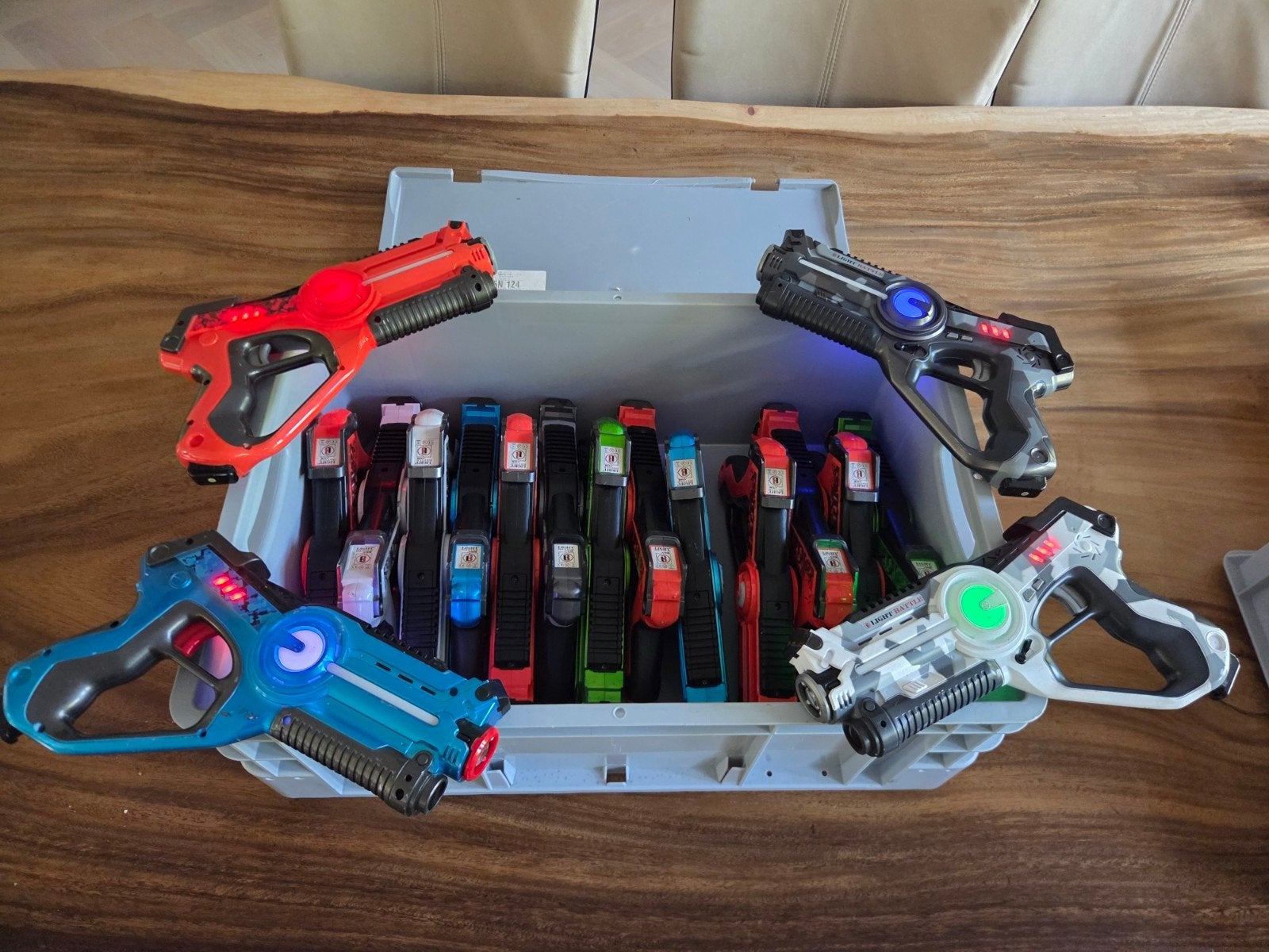 Lasergame set voor kinderfeestjes - Compleet pakket te huur, Ophalen of Verzenden, Zo goed als nieuw