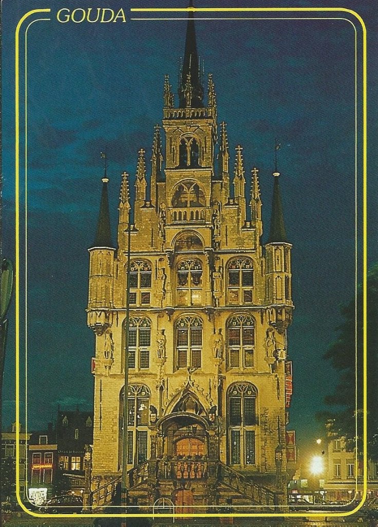 ANSICHTKAART GOUDA   Stadhuis, Verzenden, 1980 tot heden, Gelopen, Zuid-Holland