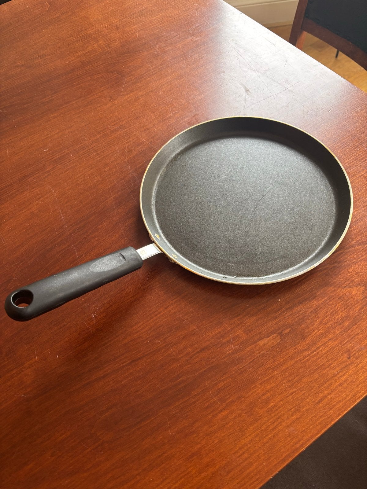 Crepe pannetje, Pannenkoekenpan, Overige materialen, Gebruikt, Antiaanbaklaag