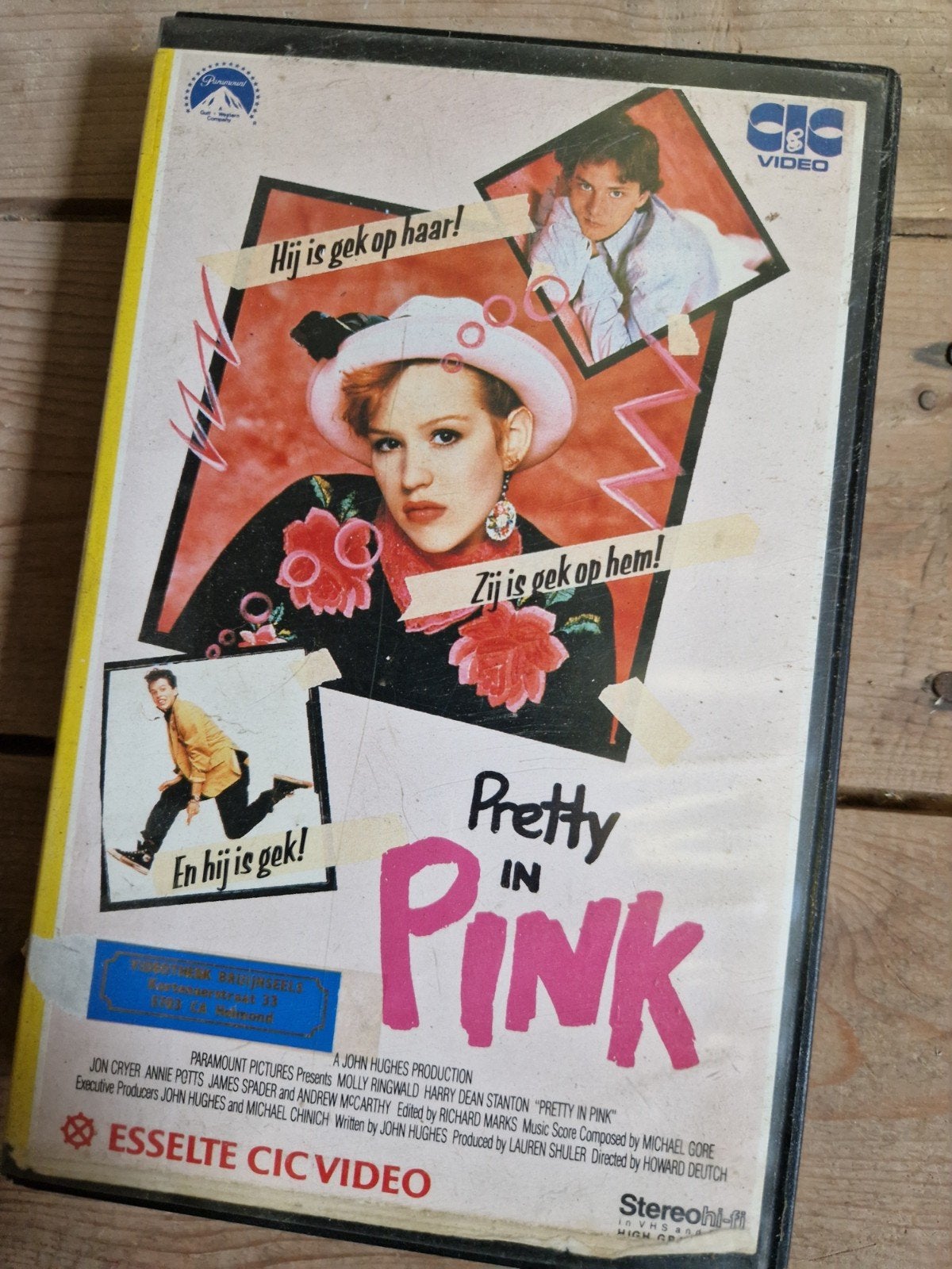 ex rental vhs pretty in pink videotheek band tape videoband, Ophalen of Verzenden