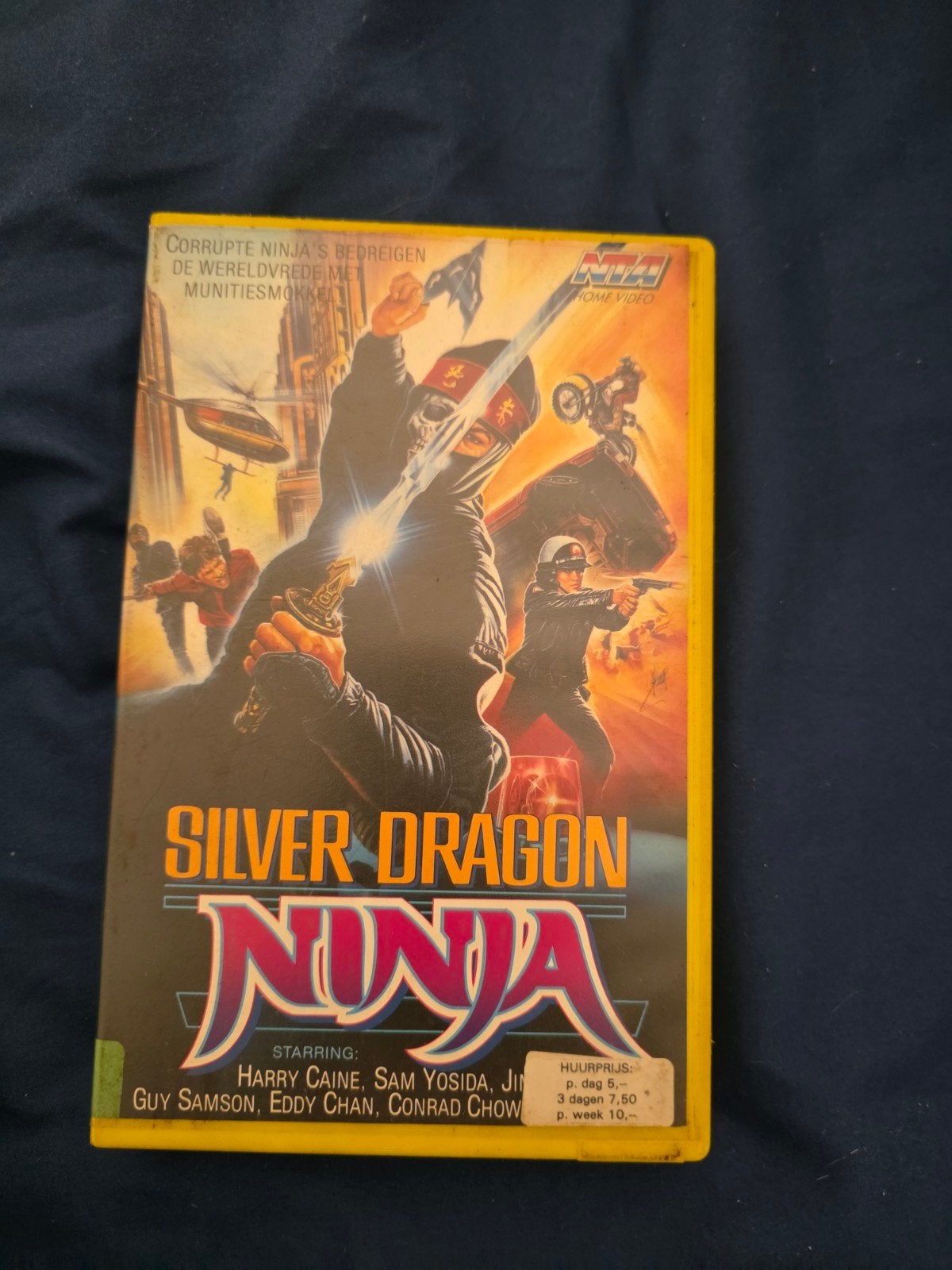 Silver Dragon Ninja - Ex-rental VHS, Vanaf 16 jaar, Ophalen of Verzenden, Gebruikt, Actie en Avontuur