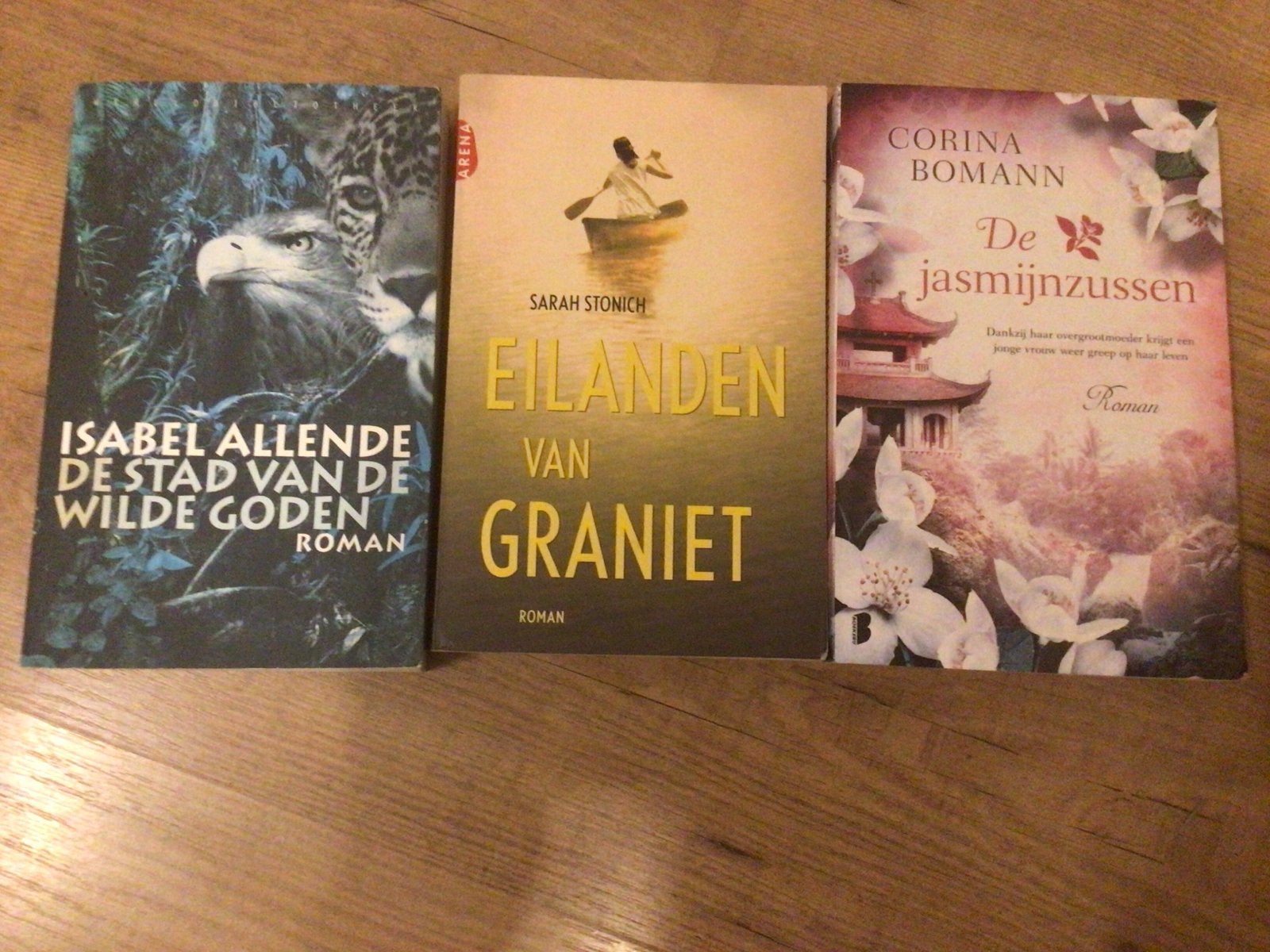3 romans: Isabel Allende, Sarah Stonich, Corina Bomann, Ophalen of Verzenden, Zo goed als nieuw