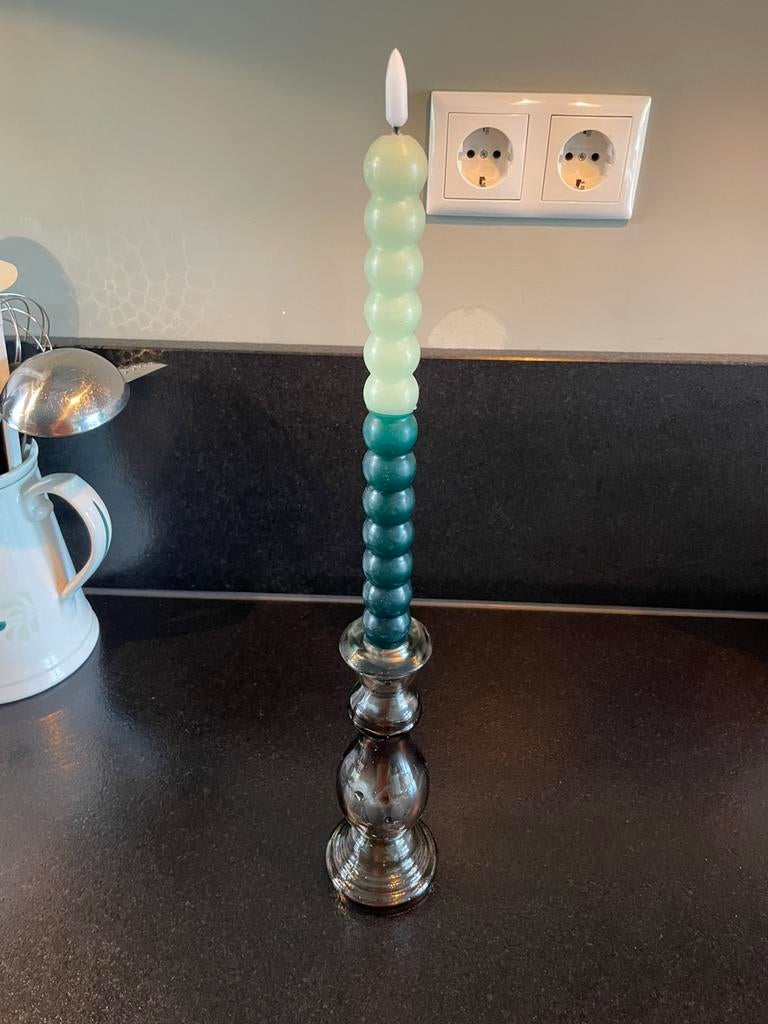 Kandelaar en tevens vaasje. Glas, Antiek en Kunst, Ophalen of Verzenden, Glas