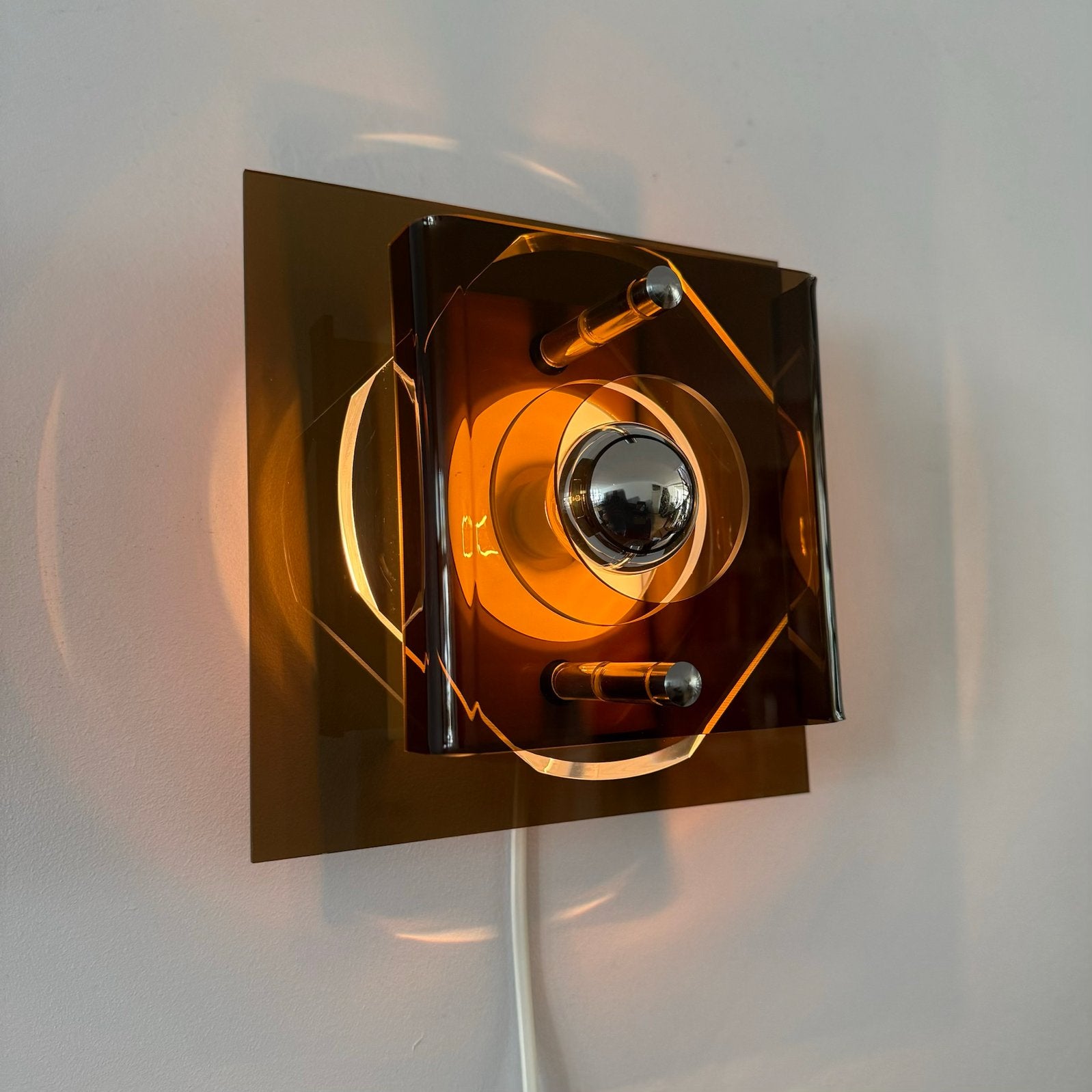 Wandlamp, Herda, plexiglas, Acryl, Space Age, vintage, jr 70, Ophalen of Verzenden, Zo goed als nieuw