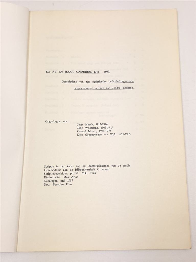 De NV en haar kinderen — Joods Verzet 1942-1945, Ophalen of Verzenden, Tweede Wereldoorlog, Gelezen, Overige onderwerpen