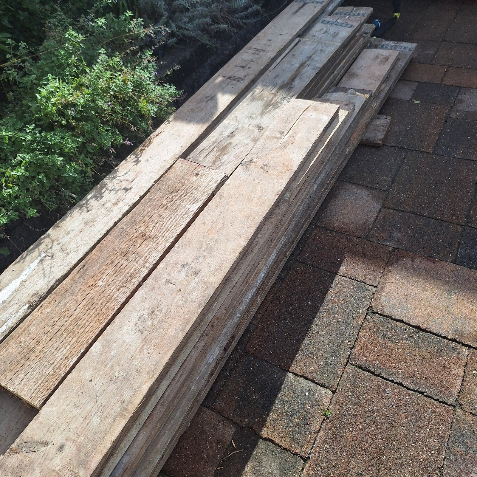 steigerplanken, steigerhout, gebruikte steigerplanken, Doe-het-zelf en Verbouw, Gebruikt, Minder dan 25 mm, Ophalen of Verzenden