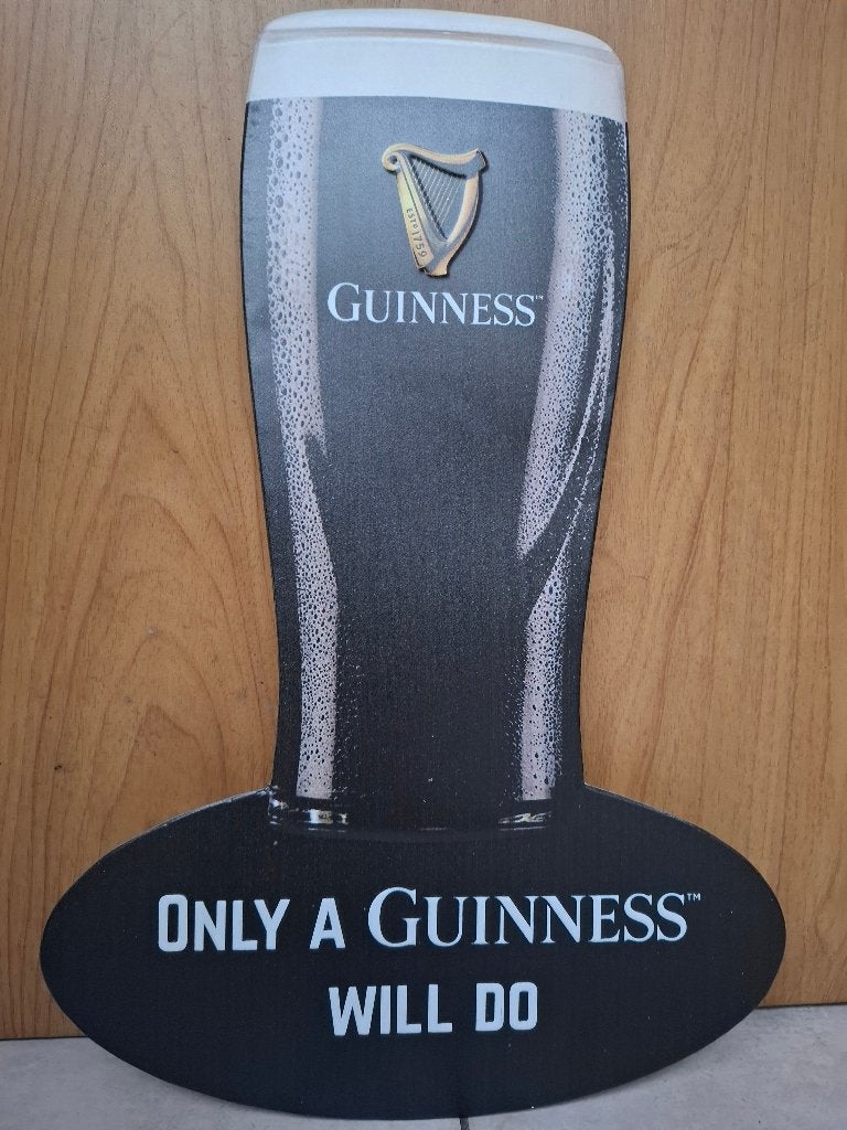 Reclamebord Guinness - Only a Guinness will do, Verzamelen, Ophalen of Verzenden, Nieuw, Reclamebord, Plaat of Schild, Overige merken