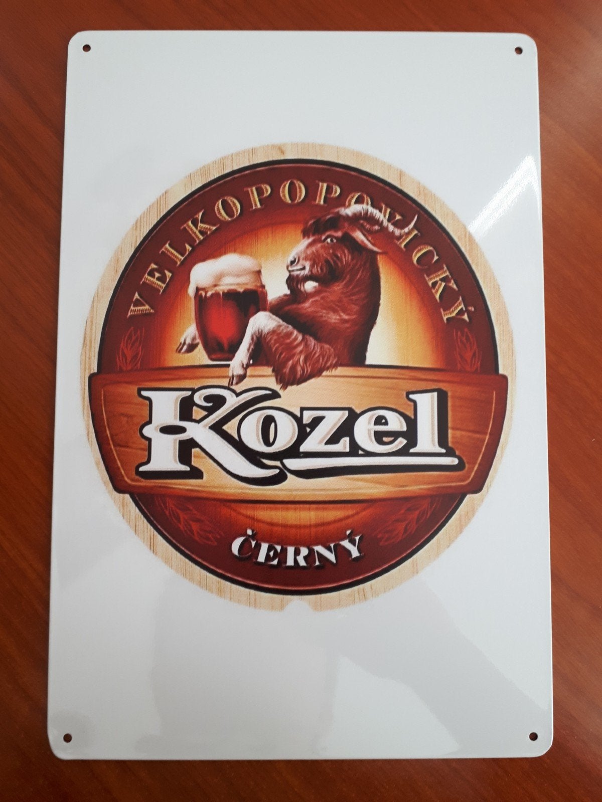 Kozel Bier 20x30 cm Metalen Reclamebord, Verzamelen, Biermerken, Verzenden, Nieuw, Reclamebord, Plaat of Schild, Overige merken
