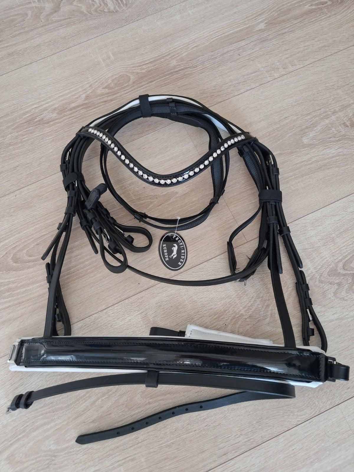 Nwe Profi-Rider hoofdstel met anatomisch kopstuk, full, Hoofdstel, Nieuw, Ophalen of Verzenden, Zwart