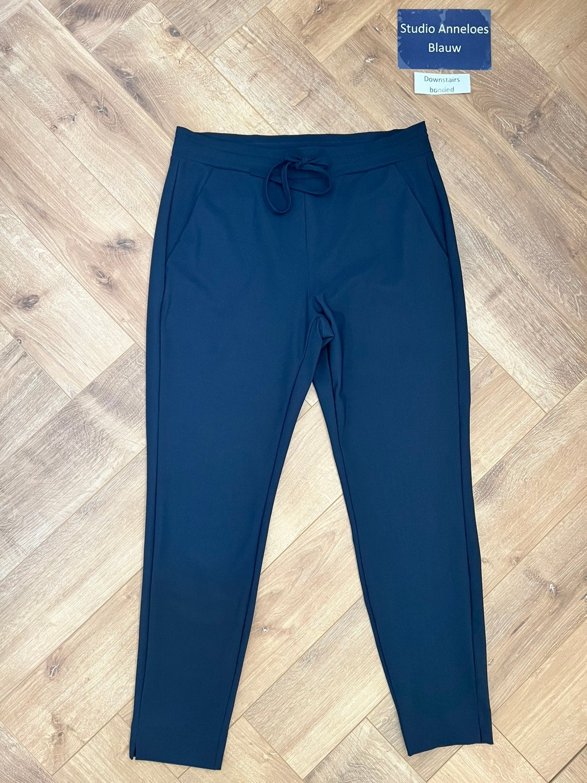 Studio anneloes downstairs bonded broek XXL donkerblauw, Blauw, Maat 46/48 (XL) of groter, Ophalen of Verzenden, Zo goed als nieuw