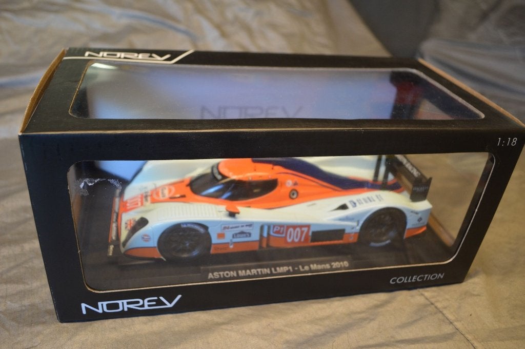 1;18 GULF ASTON MARTIN LMP1 LEMANS 2010, Ophalen of Verzenden, Nieuw, Bburago