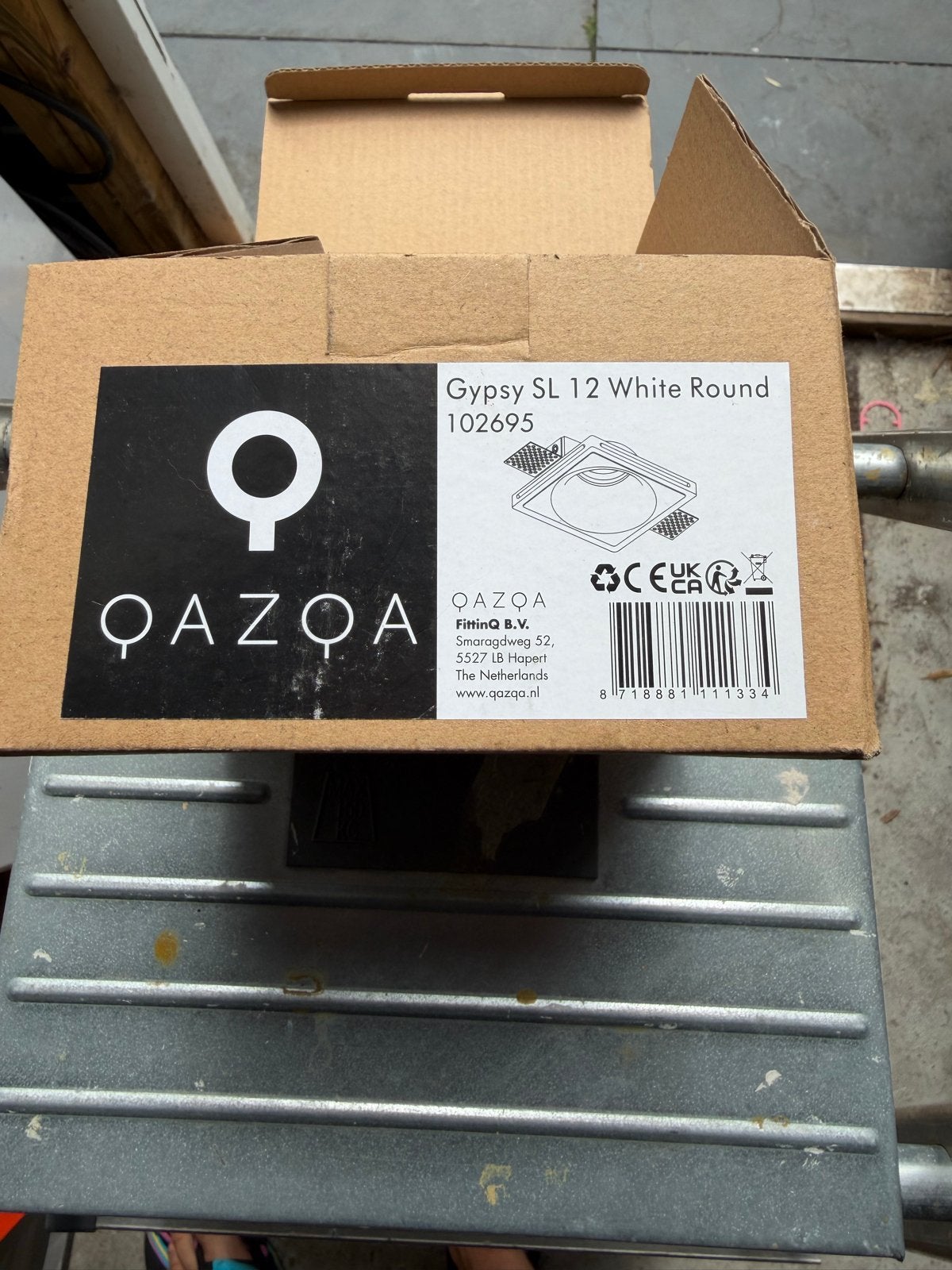 QAZQA Gypsy SL 12 Witte Ronde Inbouwspot, Huis en Inrichting, Ophalen of Verzenden, Nieuw, Metaal