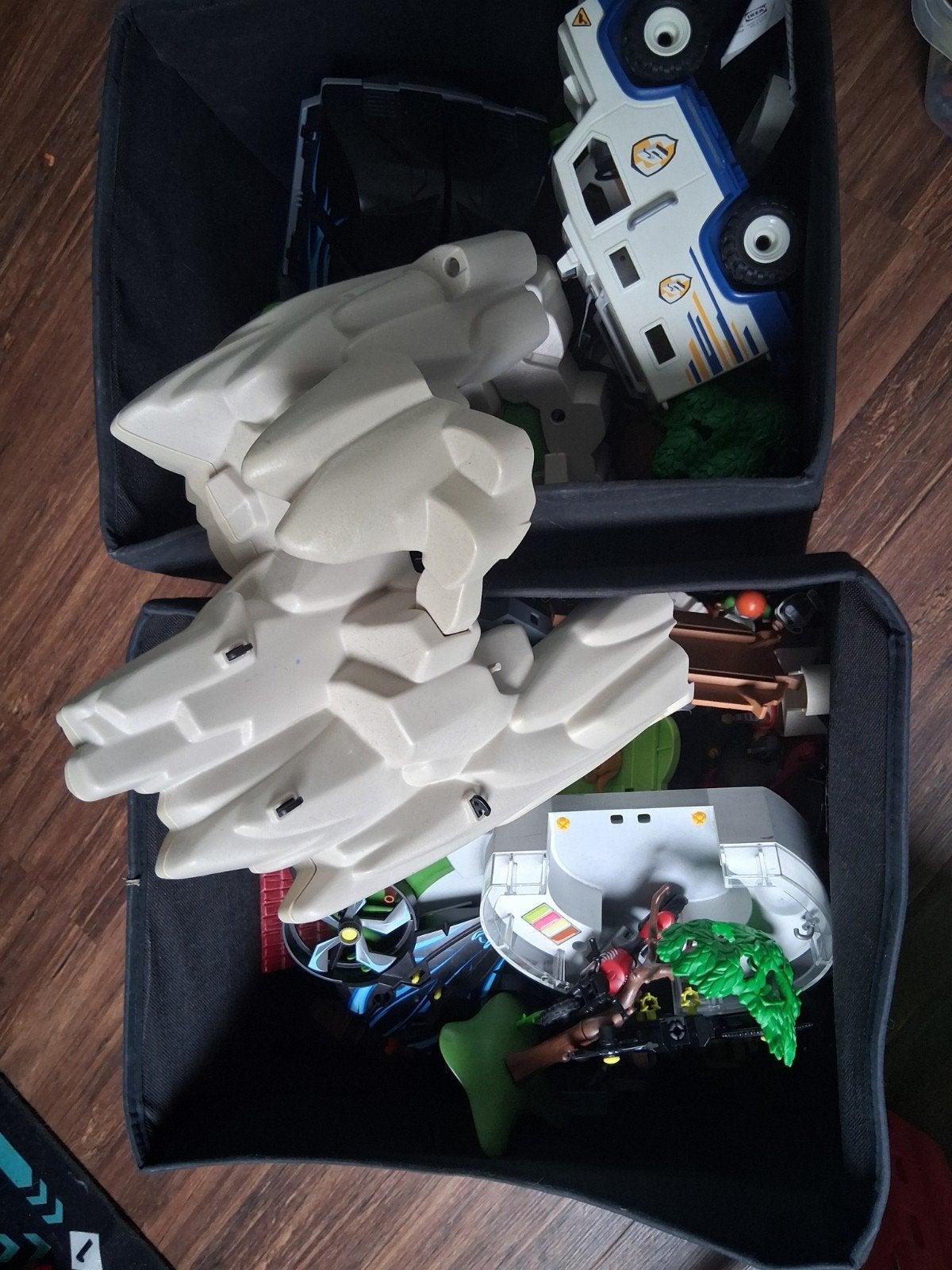 Grote partij Playmobil in 2 bakken - veel speelplezier!, Ophalen, Gebruikt, Losse onderdelen, Voertuig