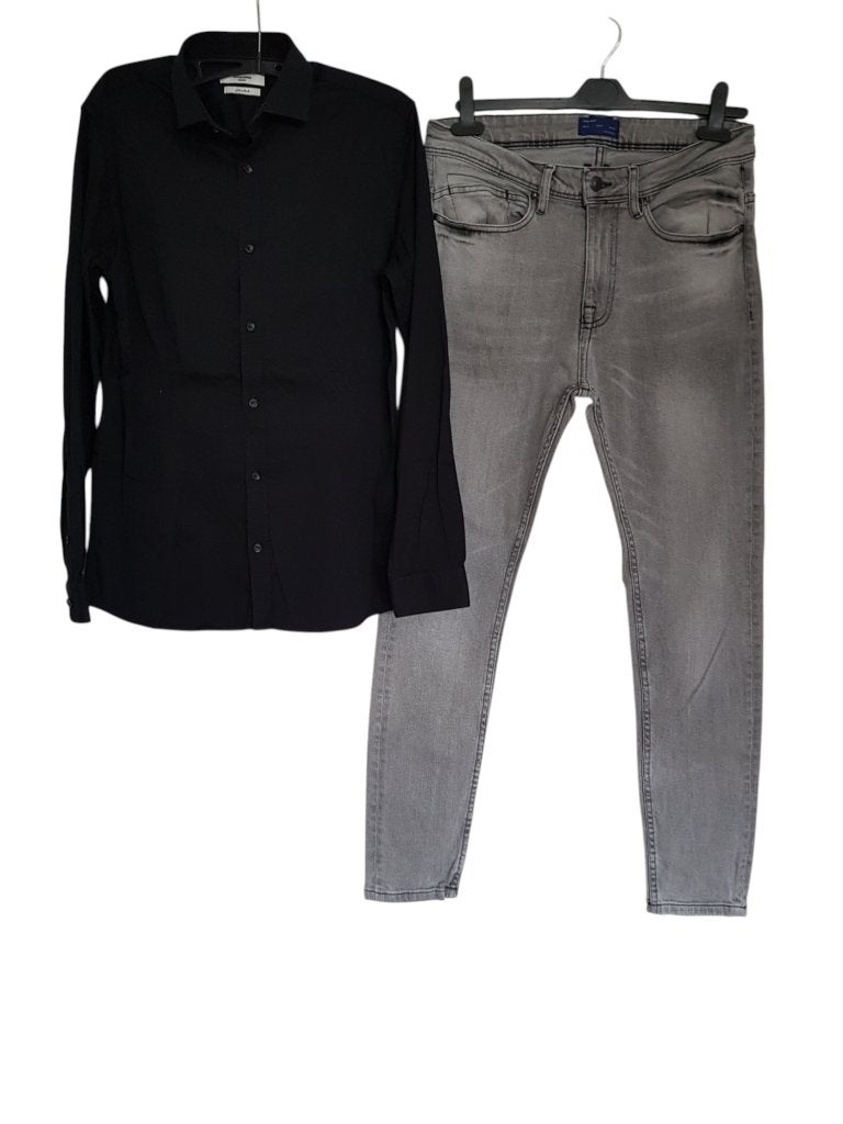 Mooie grijze ZARA man stretch jeans maat 40/31., Verzenden, W32 (confectie 46) of kleiner, Zo goed als nieuw, Zara Man