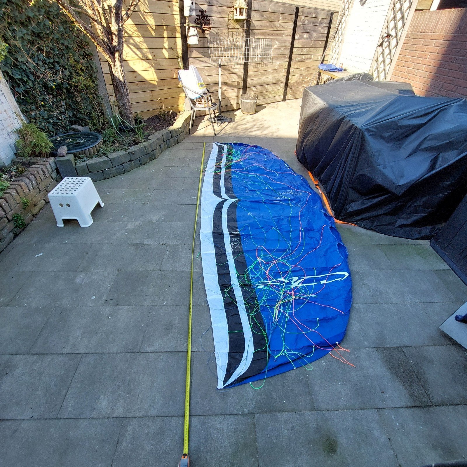 Peter Lynn Buster 5.0 Powerkite - Blauw/Wit, Ophalen, Gebruikt