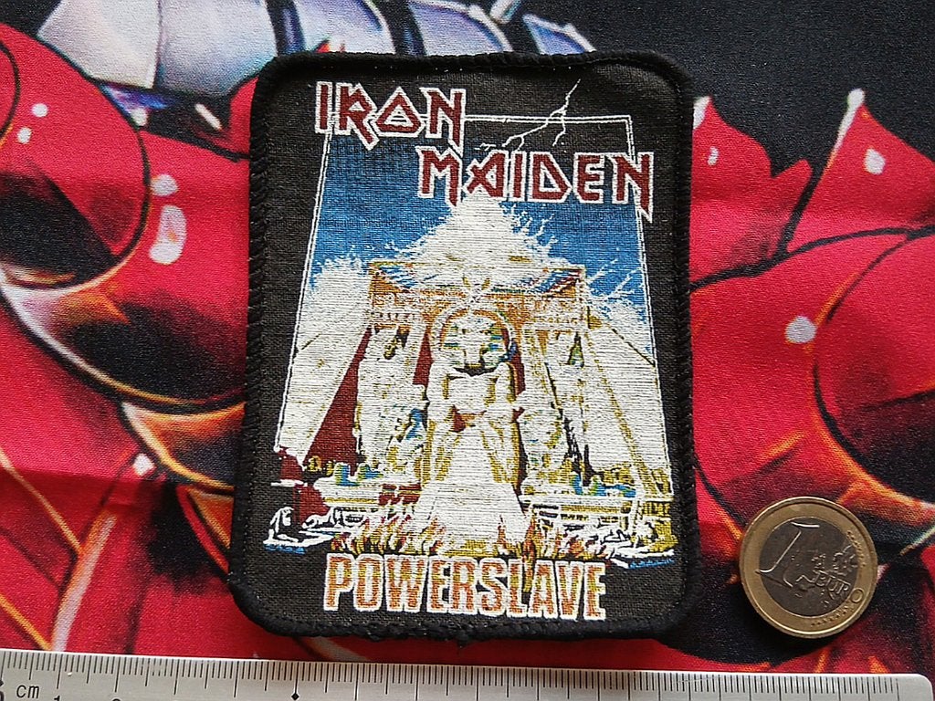 Iron maiden zeer zeldzame vintage 1984 patch 134--7.5X10 cm, Verzenden, Nieuw, Kleding