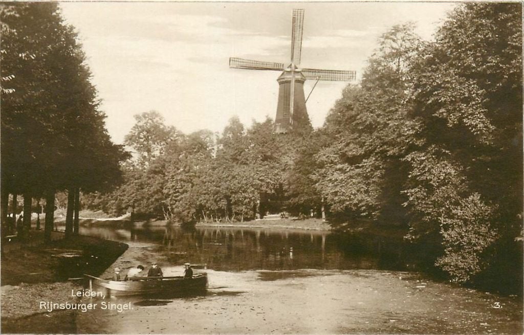 379-093-007 Leiden Rijnsburger Singel, Ophalen of Verzenden, Voor 1920, Zuid-Holland