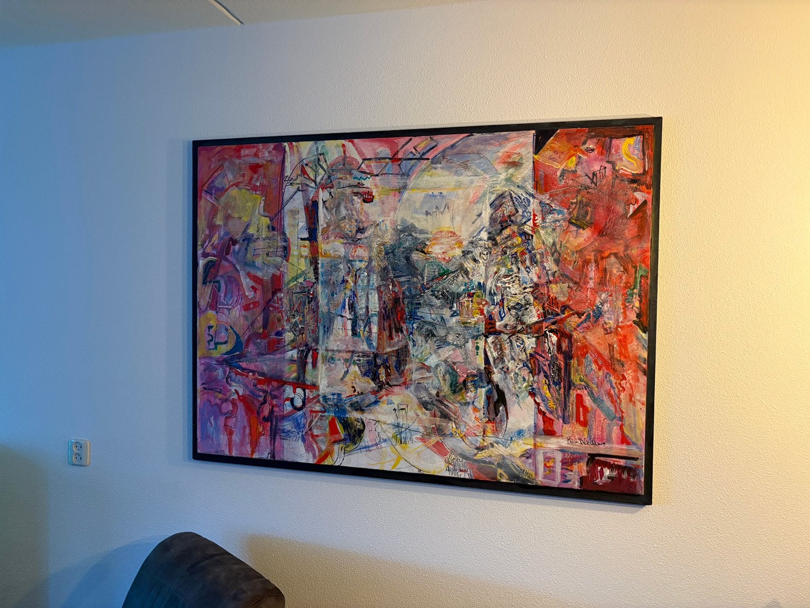 Kleurrijk schilderij, Ophalen