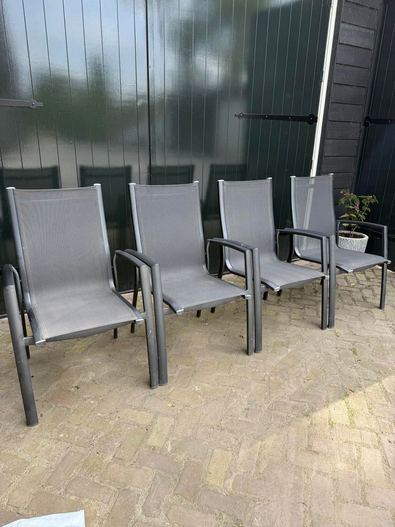 Kettler tuinstoelen - Set van 4, Tuin en Terras, Tuinstoelen, Ophalen, Gebruikt, Aluminium
