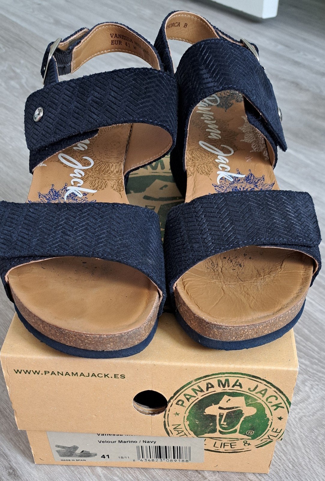 Panama Jack maat 41 bijna nieuw en weinig gedragen., Ophalen, Blauw, Sandalen of Muiltjes, Zo goed als nieuw