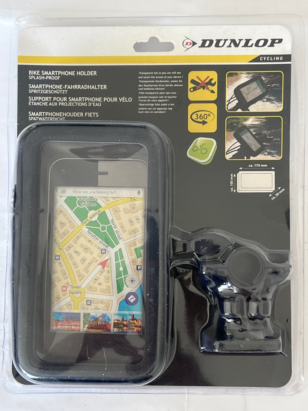 Dunlop Spatwaterdichte Smartphonehouder Fiets, Ophalen of Verzenden, Nieuw