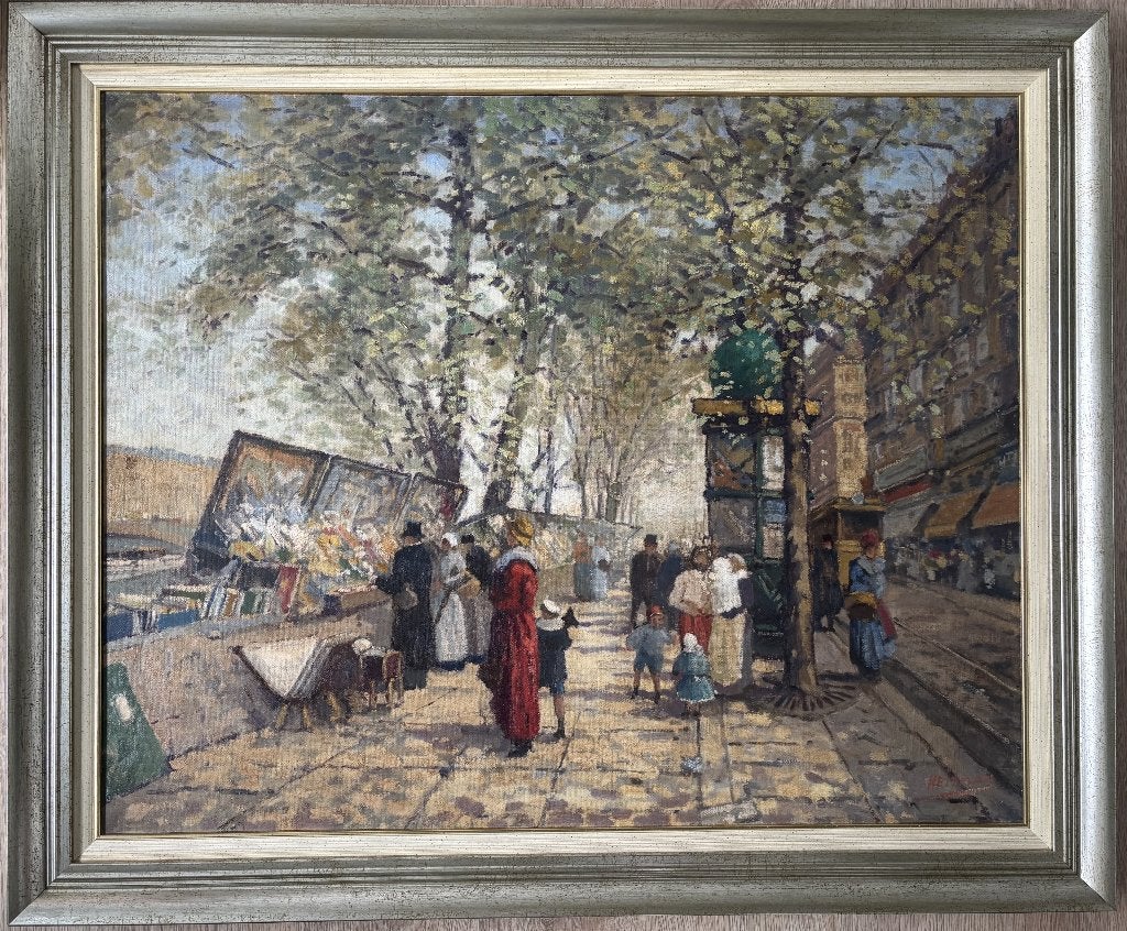 Willem Heytman (1950) - Straatgezicht Parijs, Antiek en Kunst, Kunst | Schilderijen | Klassiek, Doek, Ophalen of Verzenden, Olieverf