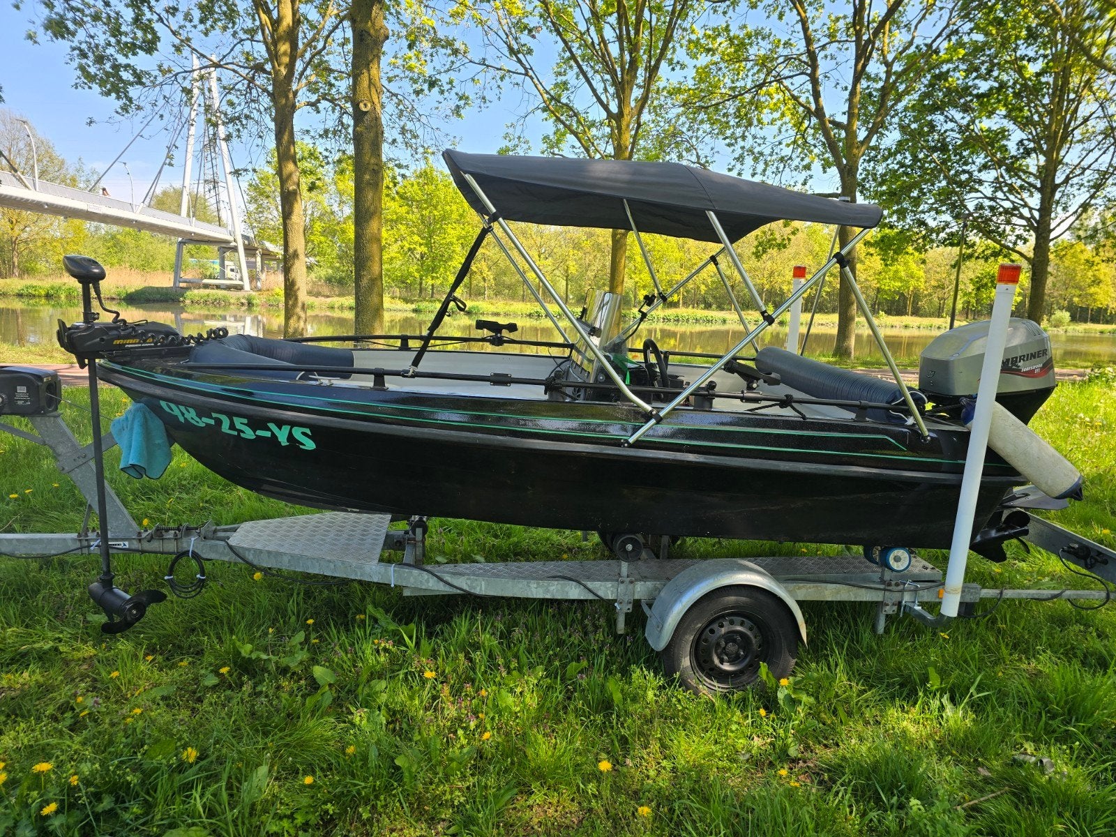 Terhi 4100 compleet uitgerust, Watersport en Boten, Motorboten en Motorjachten, Gebruikt, Polyester, Benzine, Buitenboordmotor