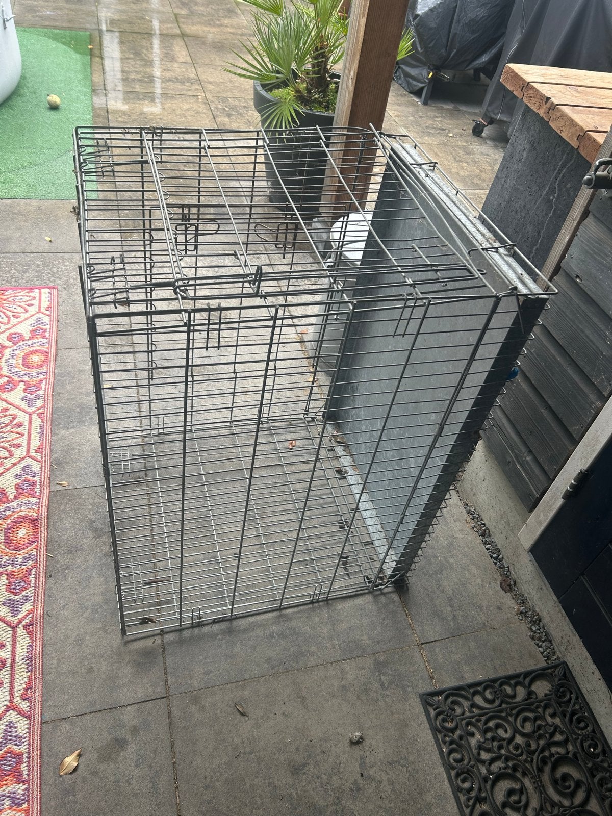 Metalen hondenbench, Ophalen, Gebruikt