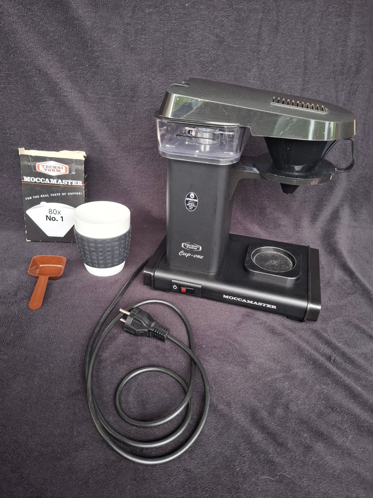 Technivorm Moccamaster Cup-one – Zwart met mok, Ophalen of Verzenden, Gebruikt, Koffiemachine