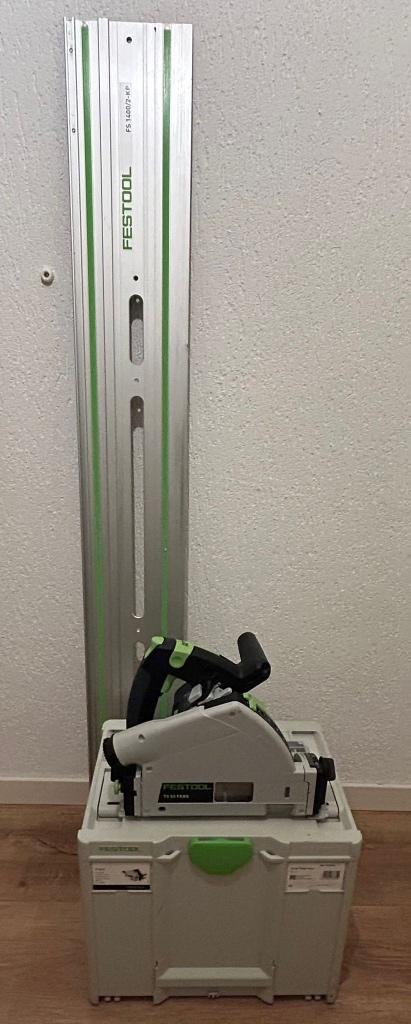 Festool TS 55 FEBQ, Doe-het-zelf en Verbouw, Ophalen, Invalzaag, Zo goed als nieuw, 30 tot 70 mm