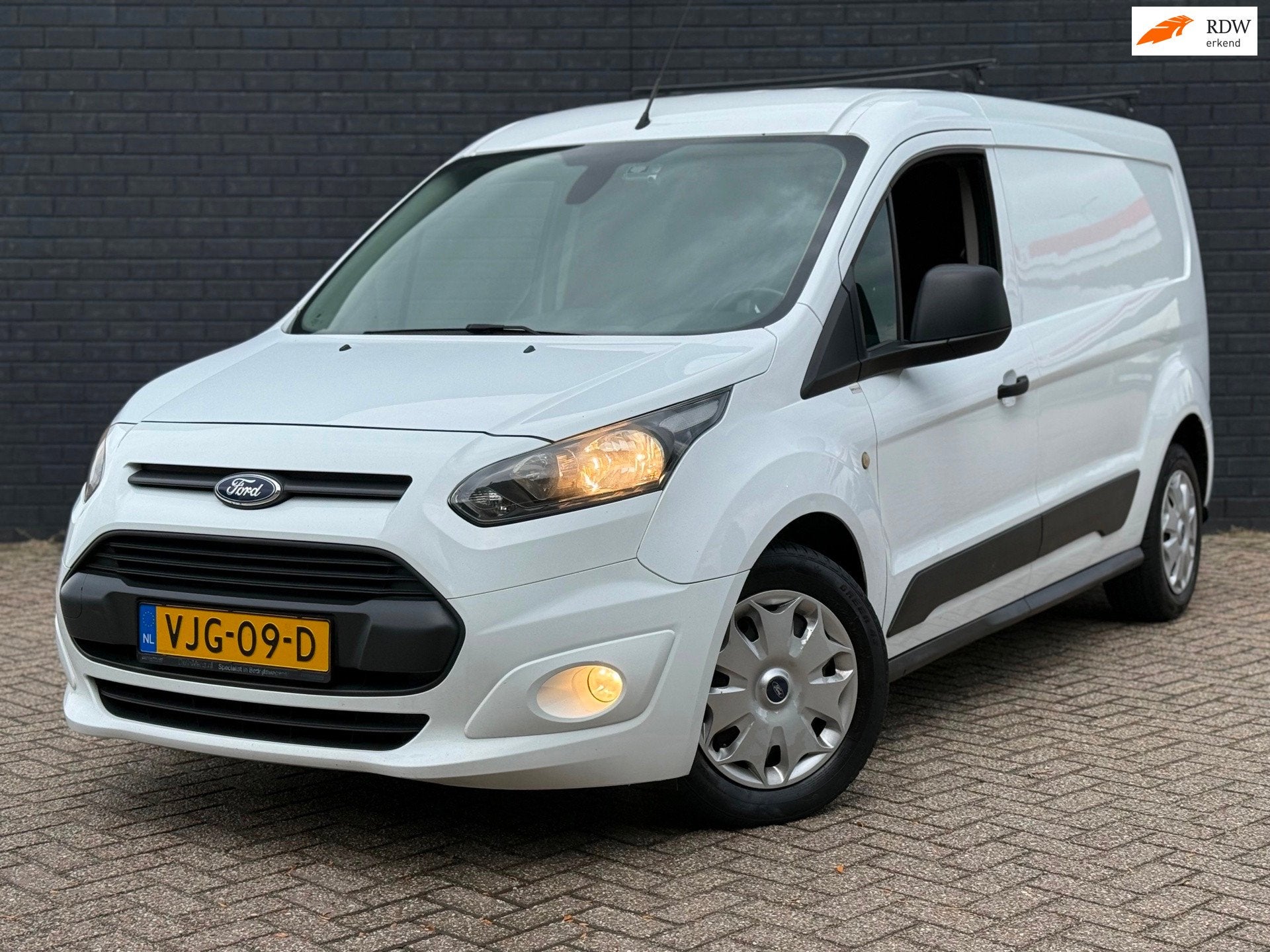 Ford Transit Connect 1.6 TDCI L2 Lang Econetic Ambiente Bj 2, Stof, Overige modellen, Wit, Origineel Nederlands