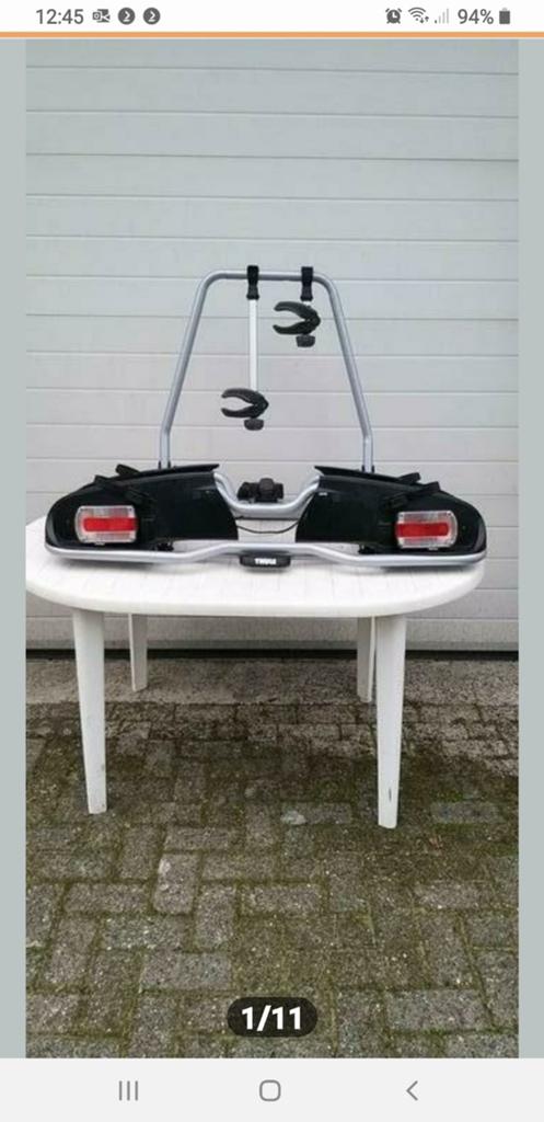 Thule fietsendrager Europower 916 draaggwicht 60 kilo, Auto diversen, Ophalen, Elektrische fiets, Zo goed als nieuw, 2 fietsen