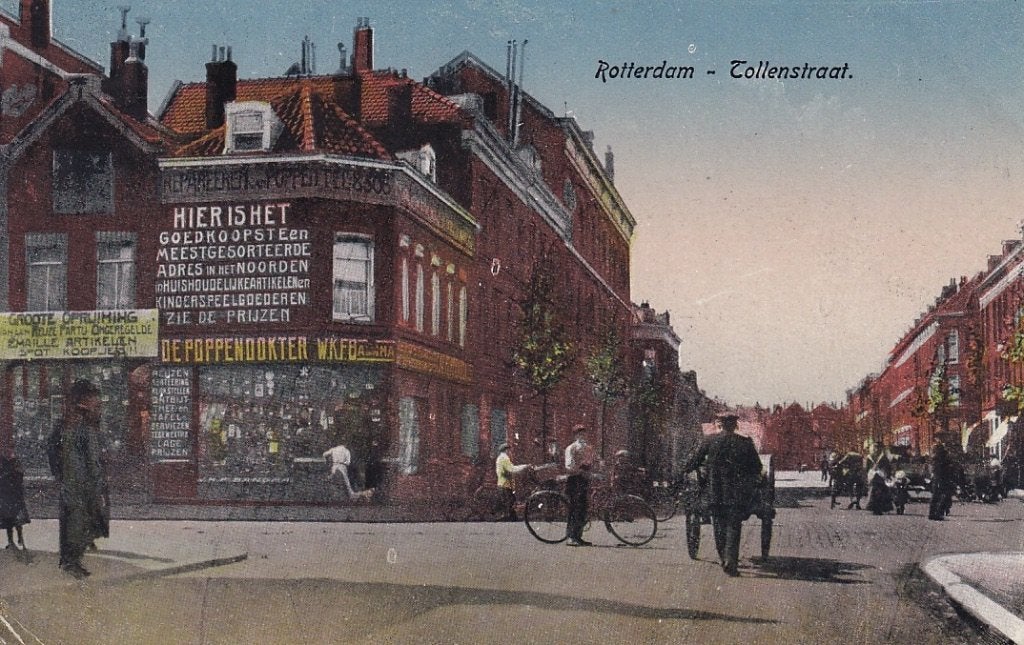 728K Rotterdam Tollensstraat, winkel De Poppendokter bijzond, Verzamelen, Ophalen of Verzenden, Voor 1920, Gelopen, Zuid-Holland