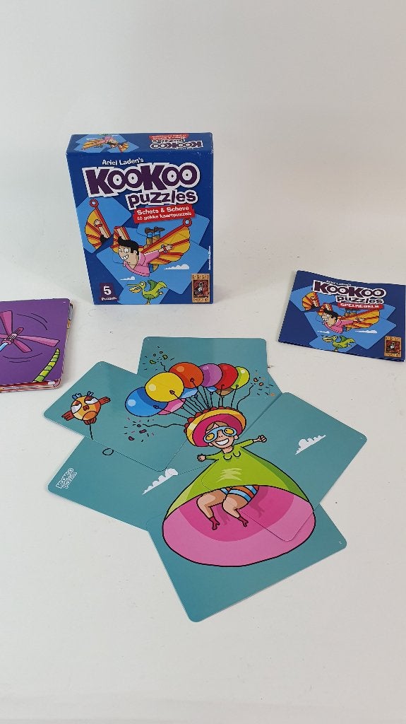 KooKoo puzzles Vliegen, 999 games, Koo Koo puzzel. 3A4, Ophalen of Verzenden, 500 t/m 1500 stukjes, Gebruikt