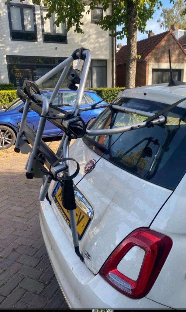 Achterklep fietsendrager voor Fiat 500, Auto diversen, Fietsendragers, Gebruikt, Achterklepdrager, 2 fietsen, Ophalen of Verzenden