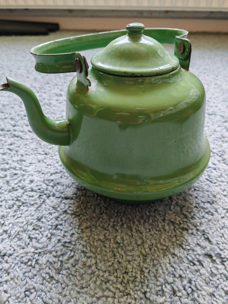 emaille koffiekan, Ophalen