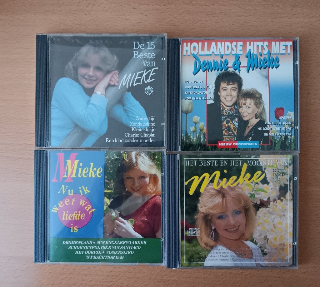4 prachtige originele cd's van Mieke, Cd's en Dvd's, Ophalen, Gebruikt, Levenslied of Smartlap