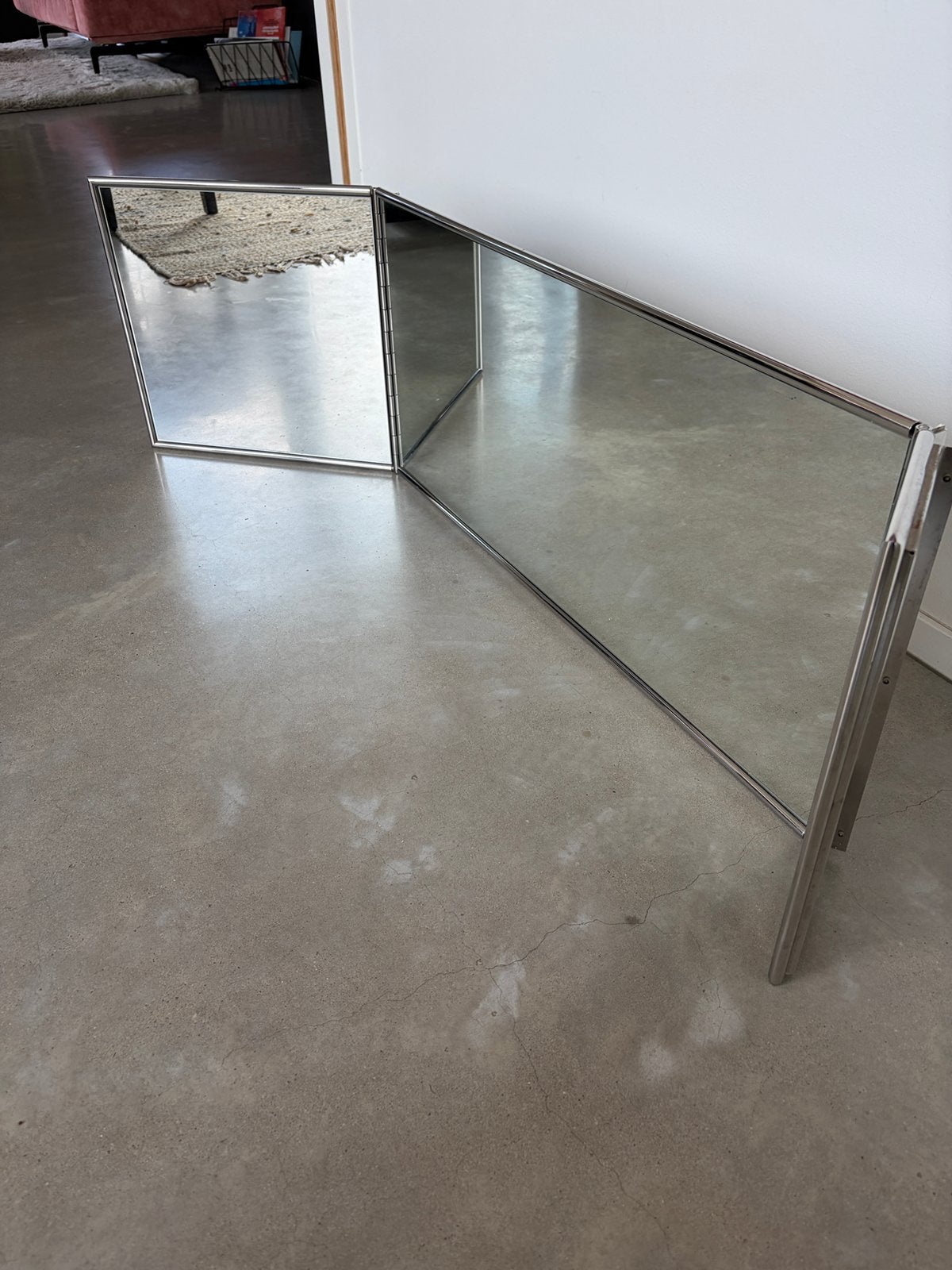 Design make-up spiegel 140x40 in drie beweegbare delen, Ophalen, 125 cm of meer, Zo goed als nieuw, Minder dan 100 cm
