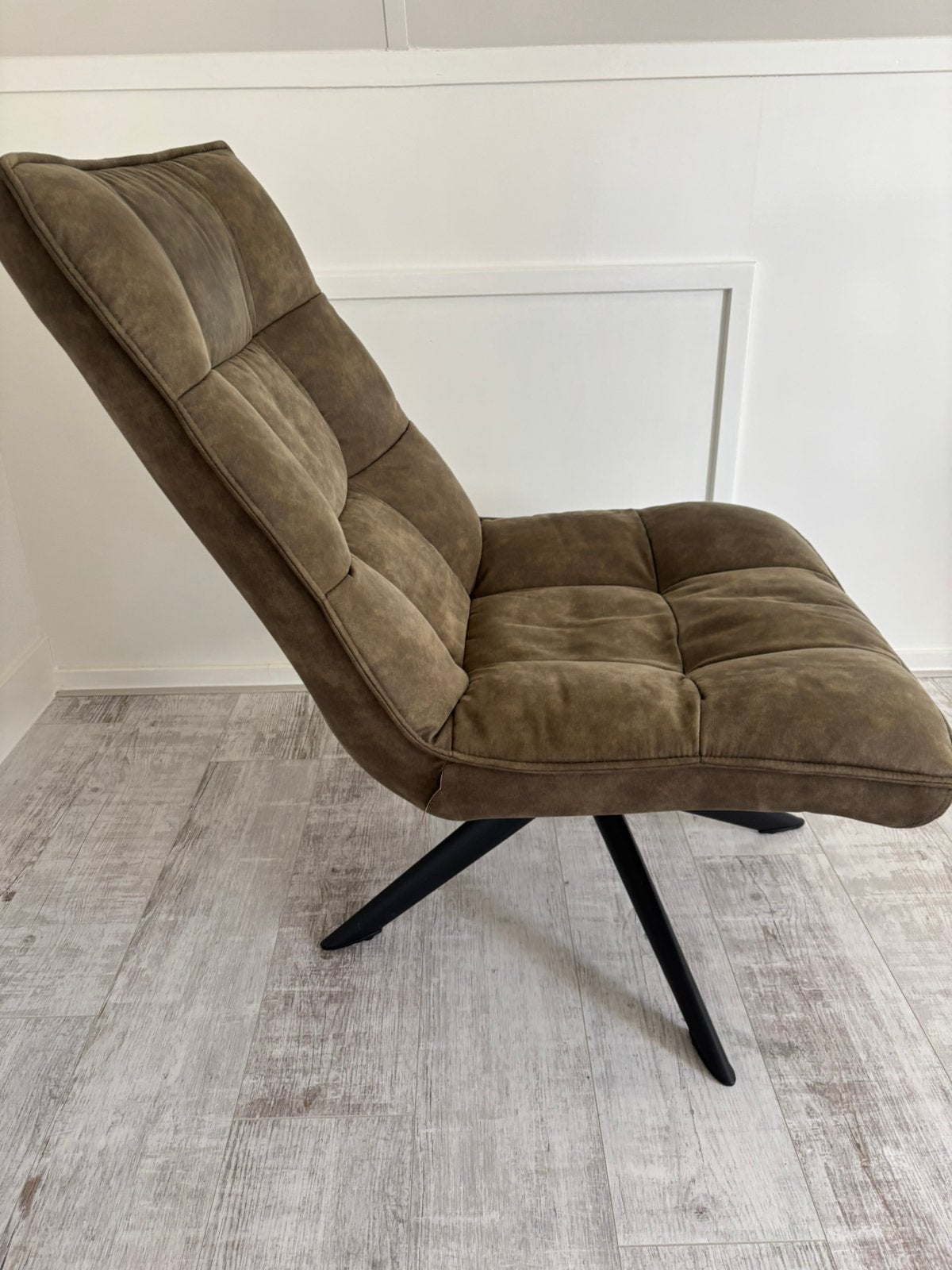 Mooie olijfgroene draai/relax stoel., Ophalen, Overige kleuren, Zo goed als nieuw, Eén