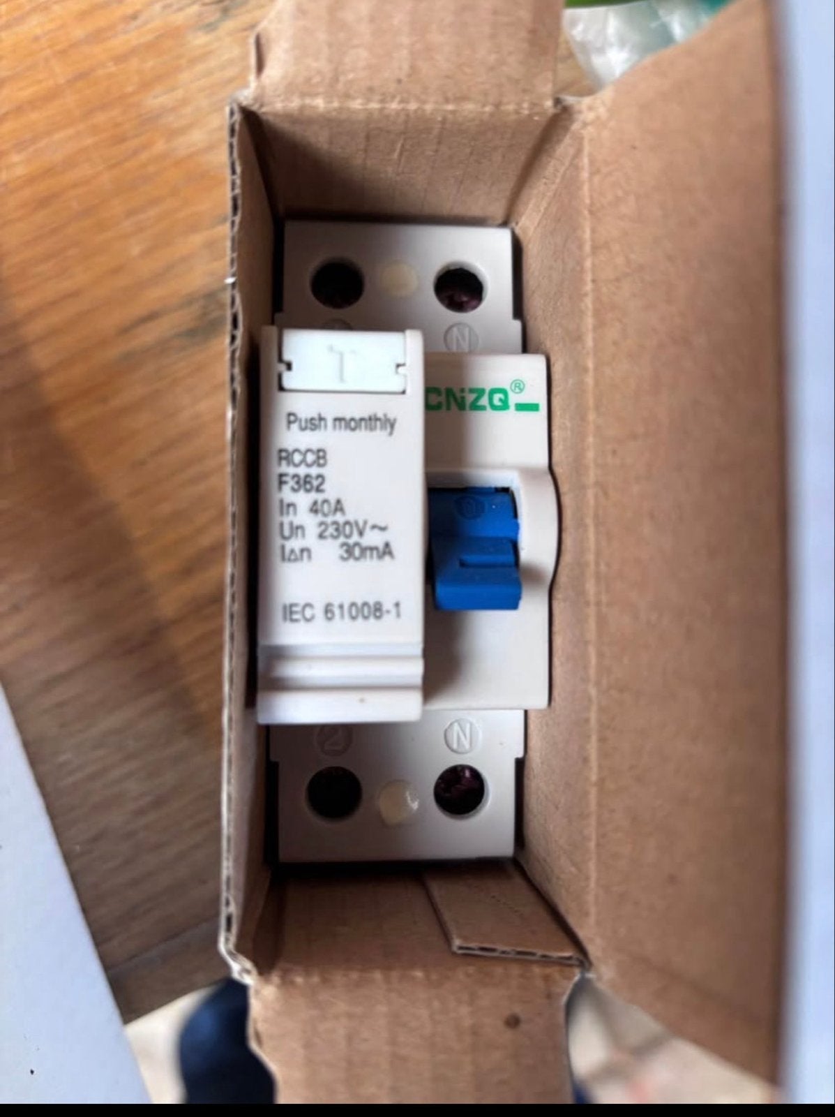 CNZQ RCCB F362 Aardlekschakelaar 40A 30mA, Ophalen of Verzenden, Nieuw, Overige merken, Aardlekschakelaar